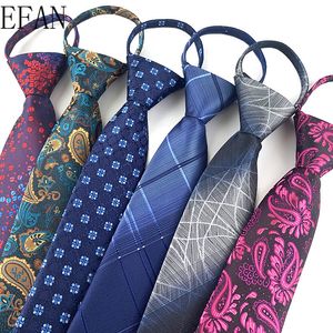 Krawaty szyi królewskie niebieskie krawat leniwy krawat moda 7cm Paisley Flower Ties biznes dla mężczyzny gravatas chusteczka bowtie męska ślub 230728