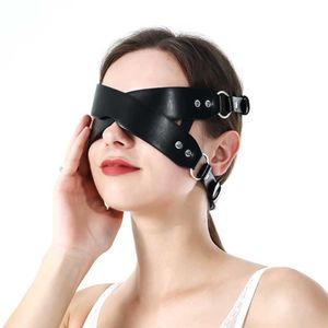 Fashion Leather Harness Mask BDSM Sexy Cosplay Poppit Game Erotic Blindbind Masquerade Erotic Halloween Carnival Party Masks Q08062479