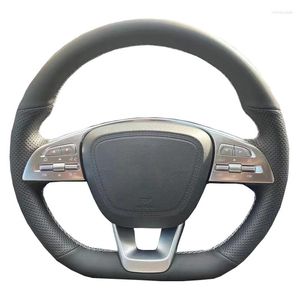 Steering Wheel Covers Hand Sewing Stitching Car Auto Cover For FAW Une T77 2023 - Braid On Steering-Wheel Wrap