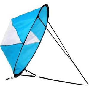 Acessórios de caiaque caiaques portáteis downwind wind paddle sail com janela transparente dobrável caiaque propulsor acessórios para prancha de surf oceano barco 230727