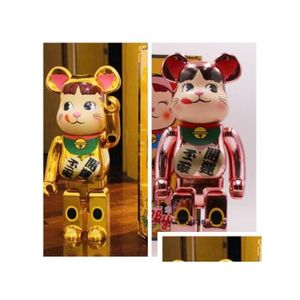 Movie Games Style 400 % 28 cm Bearbrick The Abs Cow Schwester von Plutus Cat Fashion Bear Chiaki Figuren Spielzeug für Sammler Berbrick Art Dhlsy