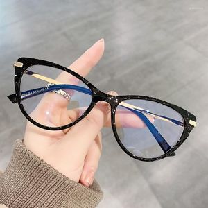 Солнцезащитные очки кошачьи глаза TR90 Blue Light Blocking Ocleses Fashion Women Antipling Computer Computer Eyeglass Frames UV Clear Lens