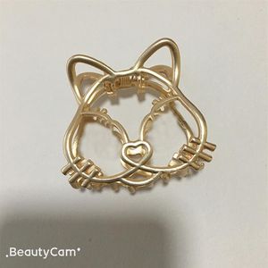 Купительные подарки Classic Fashion Gold Cute Cat Head Claw Clamp C Hair Clips боковой клип для любимых аксессуаров головного убора