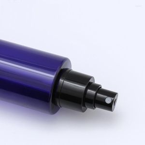 Bottiglie di stoccaggio 250 ml blu scuro cosmetico per la cura della pelle spray per alcol pulito vuoto con testa nera