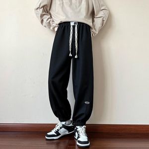 Męskie spodnie Summer Y2K Korean Style Vintage Loose Spodni Man Casual All Match Harajuku Kpop Sport Pockets Mode Ubrania męskie ubrania