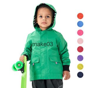 Jackor Kids Boys Girls Jakets Hooded Spring Autumn Outerwar Waterproof Children Rain Jackets sportkläder Bomullsfodrad vindbrytare J230728