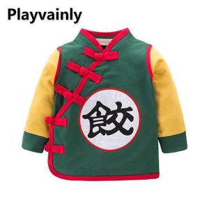 Jaquetas bebê menino camiseta meninas casaco verde laranja estilo chinês camiseta manga longa bebê primavera outono roupas e18211 230728