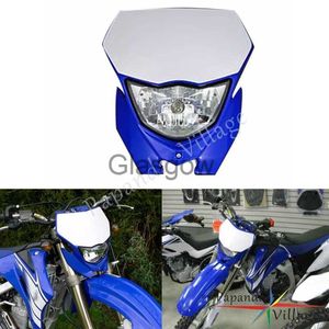 Illuminazione per moto Motocicletta Blu Bianco Off Road Motocross Supermoto Faro Dirt Bike Faro per Yamaha WR 250 400 426 450 YZ TTR WR XT MX x0728