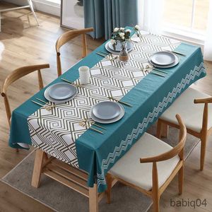 Table Cloth Geometric Floral Printed Rectangular Tablecloth For Table And Home Decoration Waterproof Coffee Tablecloth R230726