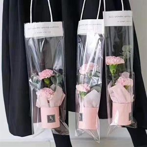 7 5x6 5 cm Flower Box Mini Buquet Cylinder Portable 1PC okrągłe kubek do przechowywania PVC Florist Torka Wedding Paper Paper Bame 317W