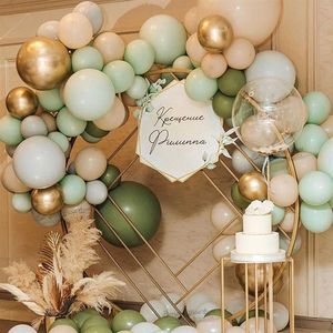 127 st macaron color avokado grön latex ballonger Garland kit kedja födelsedagsvalentar dag bröllop fest dekorationer globos 21061261v