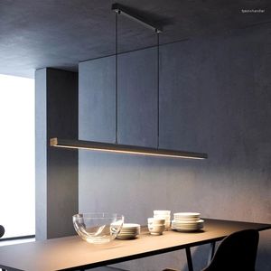 Lampade a sospensione Art Lampadario a Led Lampadario Moderno Minimalista Strip Dining Living Decor Ristorante Bar Cafe Apparecchio a sospensione per interni