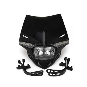 Oświetlenie motocyklowe Motocykl LED LED Light Light Reflektor Universal dla KX KXF CR CR CRF Dirt Bike Enduro Supermoto Rower Lampa Lampa 12V 35W x0728