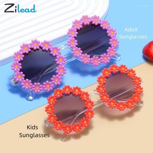 Sunglasses Zilead Parent-child Mother Kids Baby Girl Family Cute Sun Flowers Glasses Unisex UV400 Protection Sunglass Gafas