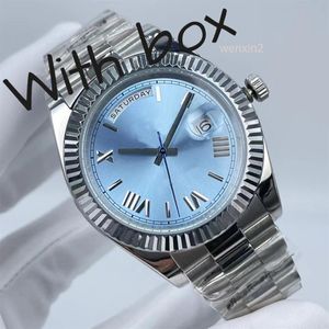 20 Kolor Wysokiej jakości luksusowy żółty różowy prezydent Prezydent twarzy duża data automatyczna mechanika Watch Waterproof Stael Stael Męs W297C