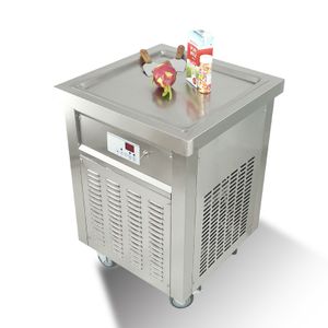 Kostenloser Versand zur Tür Kolice etl CE Lebensmittelverarbeitungsgeräte Einquadratische Pfanne gebratene Eisrollenmaschine