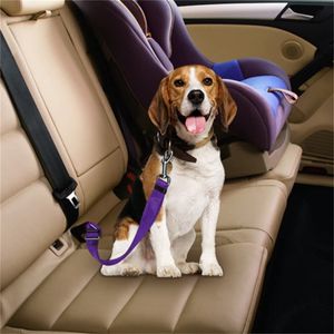 Hot Sale 6 Colors Cat Dog Car Safety Seat Belt Harness Adjustable Pet Puppy Pup Hound Vehicle Seatbelt Lead Leash for Dogs 500pcs JL7286