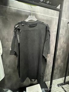 Lyxvarumärke Bale överdimensionerade NC T-shirts IA Loose Fit Tee Portrait Embroideried Women Tags Tops Par Paris Loose Cotton T-shirt
