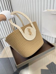 Designer Totes Straw Trançado Raffia Women 2023 Summer New Luxury Tote Bag Handbag Esigners Handbags Shoulder Bags High Quality YSLsities Beach Bags