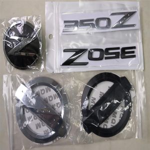 3D Silver Z Car Front Grille Body Side Rear Emblem Stickers Badge Lettera per NISSAN 350Z 370Z Fairlady Z Z33 Z34 Accessori auto312w