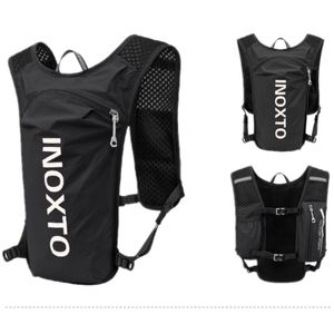 Outdoor-Taschen INOXTO wasserdichter Laufrucksack 5L ultraleichte Trinkweste Mountainbike-Ledertasche atmungsaktive Sporttasche 1,5L Wasserbeutel 230727