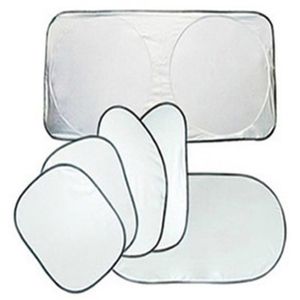 6st Set Silver Coating Side Gear Car Sunshade Front and Side and Back Window Gear Auto Sun Block320L