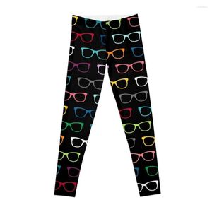 Calça ativa colorida hipster óculos padrão leggings academia roupas esportivas femininas