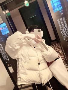 Kvinna ner kappa jackor parkas kvinna jacka huva puffiga vinter outwears lady smala stil rockar med knapp vindbrytare asiatisk s-l