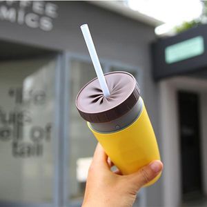 Water Bottles Double Wall Tumbler Mugs Kitchen Accessories Cup Adjustable Handy straw cup Portable Creative plastic for young people 230727