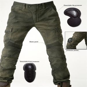 Calças de motocicleta masculinas feioBROS Motorpool elegantes jeans de corrida calças de proteção de locomotiva Black Stain over Olive g247q
