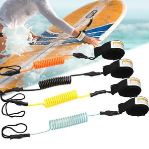 Surf Leashes Coiled Surf Leash Safety Surf Sup Coiled Premium Surf Surfboard Paddel Board Wrist Ankle Leash For Sea Surfing Leg Rope 230727