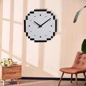 Orologi da parete Design moderno Orologio pixel silenzioso Adesivi specchio acrilico Soggiorno Camera da letto Ufficio Decorazione della casa Orologi di moda