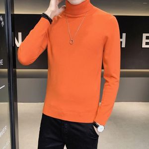 Maglioni da uomo 2023 Autunno Inverno Dolcevita nero Collo alto Lavorato a maglia Top basic Solid Slim Fit Stretch Warm Pullover Pull Homme