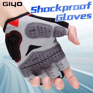 Cykelhandskar Giyo Summer Cycling Gloves Gel Half Fing Finger stuffsäker sport Gymhandskar MTB Mountain Bicycle Cykelhandskar för män/kvinnor Antil-SKIP 230728