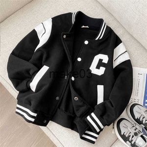 Jackets Spring Green Black Letter Baseball Jacket Baby Boys Fashion Clothes For Teen Kids Cardigan 3 To 12 Children Casual Outwear Coats J230728
