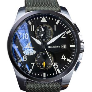 Orologio da uomo Racing Ledizione limitata Movimento automatico Guscio in acciaio Quadrante nero Orologi da polso con cinturino in nylon 43mm260R