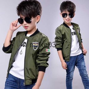 Jackets DIMUSI Spring Jackets for Boy Coat Army Green Bomber Jacket Boy's Windbreaker Autumn Jacket Patchwork Kids Children Jacket J230728