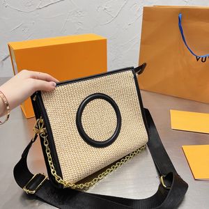 Tasarımcı çanta tığ işi haberci çantalar seyahat çanta saman çantaları altın zinciri gerçek deri alışveriş cüzdan cüzdan omuz çanta üst kaliteli tasarım çantaları