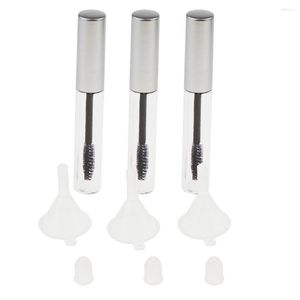 Makeup Brushes Empty Make Up Liquid Container Tube 10g Cosmetic Vials With Lash Funnels Inserts Set Of 3