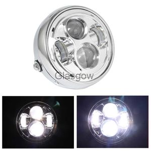 Motorcycle Lighting Chrome Motorcycle 65" Projector LED Lamp Round Headlight Front For Universal Harley Chopper Bobber Suzuki Yamaha x0728