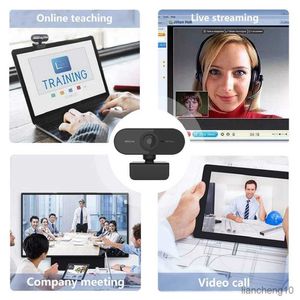 Webcams Webcam 1080P with Microphone Meeting Web Camera Degree for Laptop for Video Shooting R230728