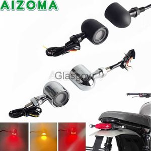 Motorrad Beleuchtung 10mm Aluminium LED Blinker Licht Bernstein Rot Schwanz Bremse Anzeige Signal Lampe Für Harley Sportster Cafe Racer Chopper Bobber x0728