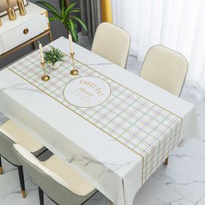  Masa bezi Nordic tarzı moda basit masa örtüsü su geçirmez su geçirmez kumaş dikdörtgen sehpa mat restoran masa örtüsü R230819