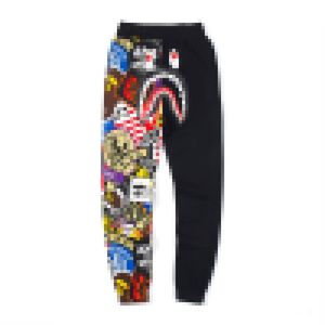 New A Bathing A Ape Graffiti Print Personalized Thin Casual Pants