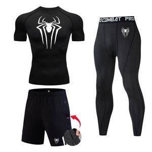 Diğer Spor Malzemeleri Sıkıştırma Spor Giyim Erkekler Koşu T-Shirt Kısa Kollu Fitness Taytlar Hızlı Kuru Spor Üst Siyah Egzersiz Beyaz Giysileri 4XL 230727