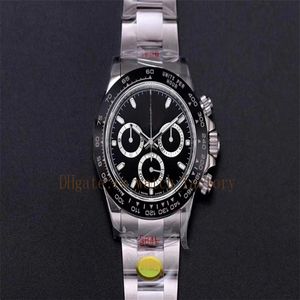 Mens Watch 904L Steel AR Factory CAL 4130 Movement Automatic Watches Mens Black Dial Ceramic Bezel 116500LN Chronograph Watches Wi315Y