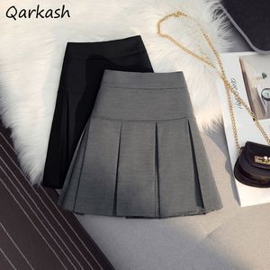 Skirts Skirts Women's Solid Color Pleated Student Daily Full Match Retro Sun Skirt Girl Simple Patch Work Casual Summer Empire Fashion 230727