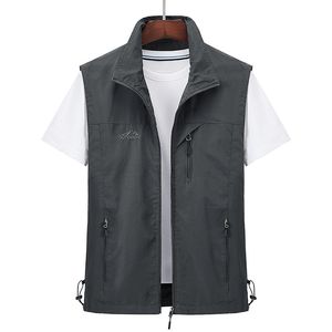 Gilets pour hommes été hommes tactique randonnée gilet de pêche hommes P ographer journaliste gilet maille Cargo sans manches veste outil 5XL 230727