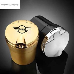 New Car Ashtray with LED Light Luxury Car Smokeless Cup Holder For Mini Cooper One S JCW R50 R53 R56 R55 F54 F55 F58 Car Accessori329g