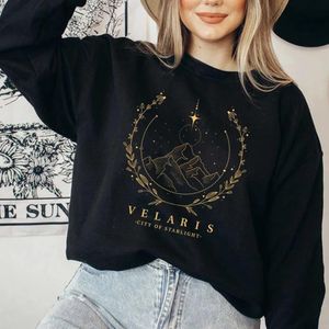 Moletom com capuz feminino Velaris moletom The Night Court of Thorns e Rose Hoodie SJM City Starlight Pullovers Top 230728